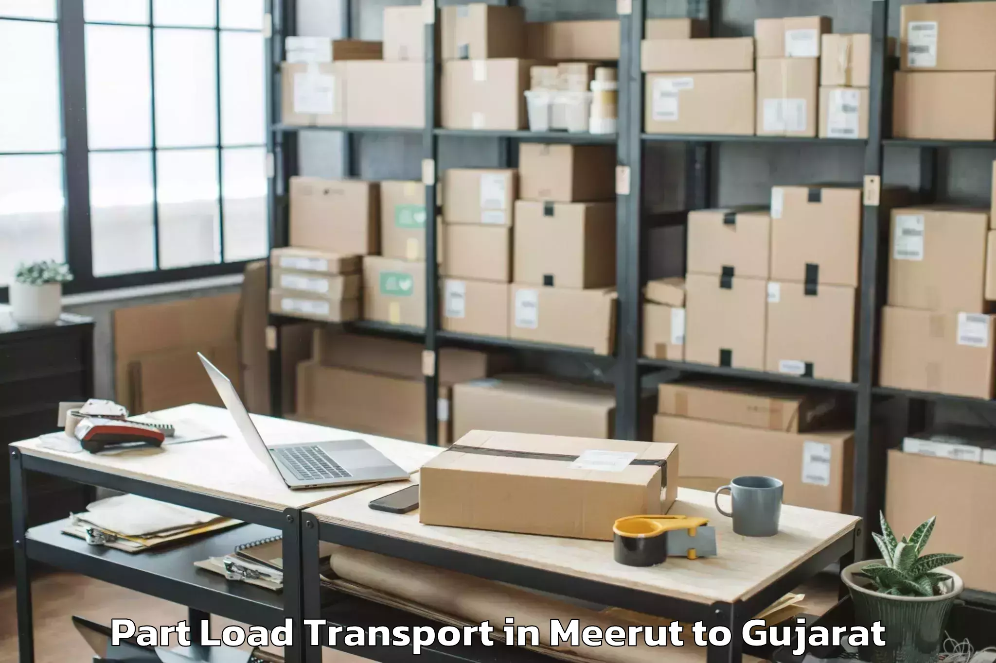 Top Meerut to Dahegam Part Load Transport Available